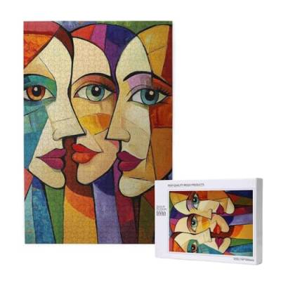 Puzzle Abstrakt,Puzzle 4000 Teile Frau Holzpuzzle Erwachsene mit Geschenkbox und Poster,Schwieriges,Unterhaltsames,Herausforderndes,Geeignet für Anfänger ab 14 Jahren,Geschenke für Frauen M-1699 von Yeogcohe